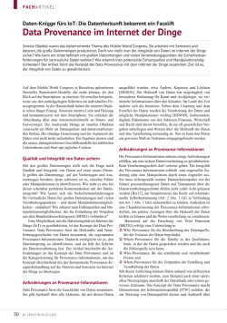 Data Provenance im Internet der Dinge