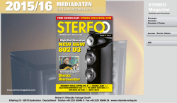 Mediadaten STEREO MAGAZINE 2015/16