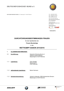Durchf&uuml;hrungsbestimmungen Frauen 2015-2016