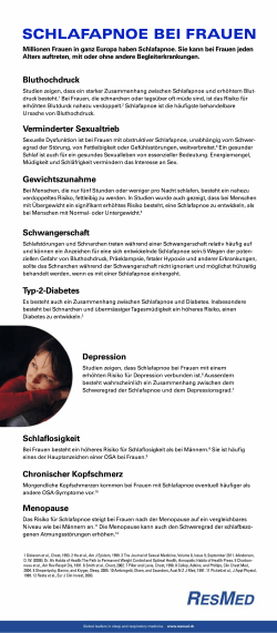 Schlafapnoe bei Frauen