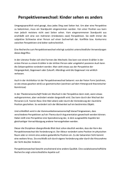 Perspektivenwechsel: Kinder sehen es anders