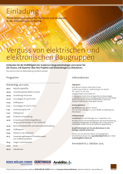 Verguss von elektrischen und elektronischen Baugruppen Einladung