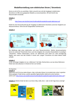 Modellvorstellung vom elektrischen Strom / Stromkreis