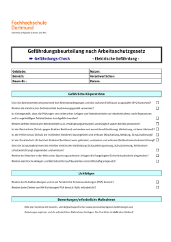 Gefährdungs Check elektrische Gefährdung