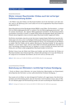 Mietrecht und WEG 08 2015