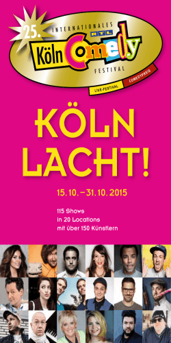 Programmheft - Köln Comedy Festival
