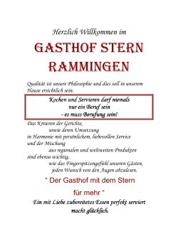 Speisekarte ansehen - Gasthof Stern Rammingen