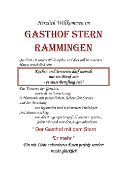 Speisekarte ansehen - Gasthof Stern Rammingen