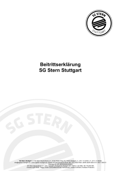 Beitrittserklärung SG Stern Stuttgart