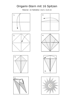 Origami-Stern mit 16 Spitzen