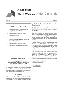 Amtsblatt - Stadt Weiden in der Oberpfalz