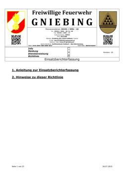 Richtlinie Einsatzberichterfassung