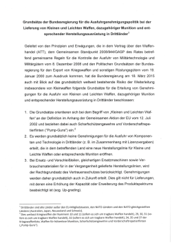 Grunds&auml;tze der Bundesregierung f&uuml;r die