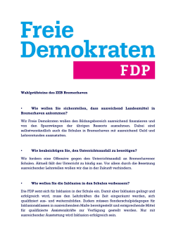 Antwort FDP - ZEB