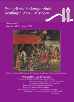 Januar 2016 - Ev. Kirchengemeinde Reutlingen West