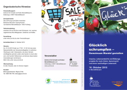 Gl&uuml;cklich schrumpfen &ndash; - Zentrum f&uuml;r Umwelt und Kultur