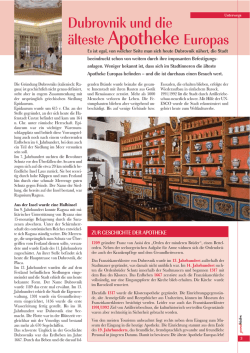 Dubrovnik und die &auml;lteste Apotheke Europas