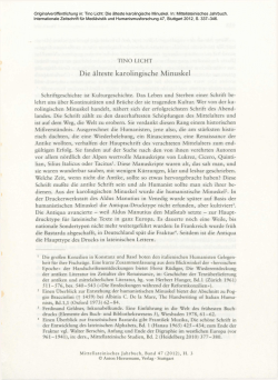 Die älteste karolingische Minuskel
