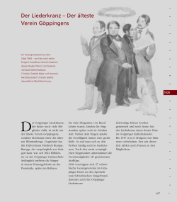 Der Liederkranz &ndash; Der &auml;lteste Verein G&ouml;ppingens
