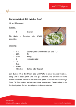 Gurkensalat mit Dill (wie bei Oma)