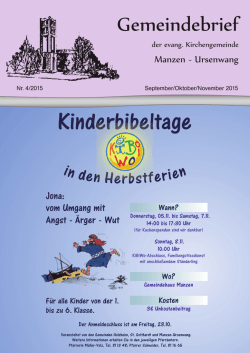 Kinderbibeltage - Johanneskirche
