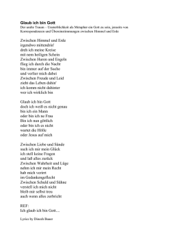 Glaub ich bin Gott - Songtext