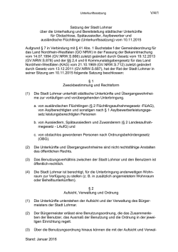 5.4 Satzung der Stadt Lohmar über die Unterhaltung und