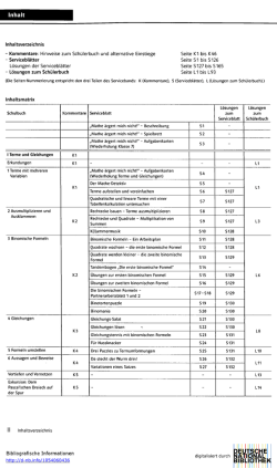 Inhaltsverzeichnis