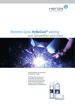 Bornitrid-Spray HeBoCoat® welding zum Schweißen und Löten