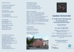 Update Schwindel - Medizinische Universität Innsbruck