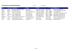 Therapeutenliste Schwindel D - Stefan Schädler | Physiotherapie