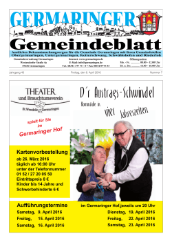 Gemeindeblatt D´r Austrags-Schwindel