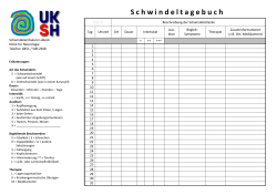 Schwindeltagebuch - Schwindelambulanz Lübeck