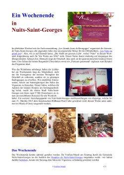 Ein Wochenende in Nuits-Saint-Georges - Vinifera