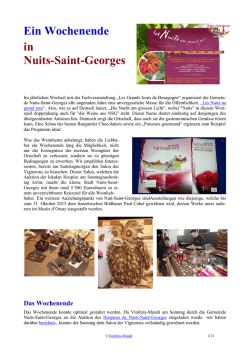 Ein Wochenende in Nuits-Saint-Georges - Vinifera