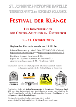Festival der Kl&auml;nge - Prayner Konservatorium
