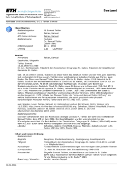 Bestand - Archiv für Zeitgeschichte