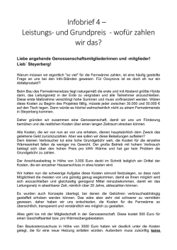 Infobrief 4 &ndash; Leistungs- und Grundpreis