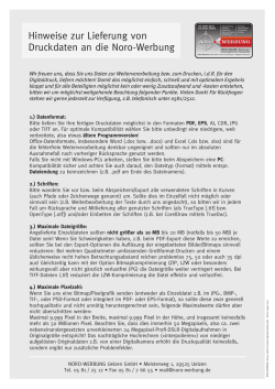 Hinweise zur Lieferung von Druckdaten an die Noro