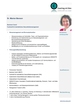 Dr. Marion Benson - HPC