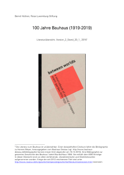 100 Jahre Bauhaus 100 Jahre Bauhaus - Rosa-Luxemburg