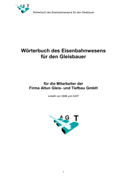 Wörterbuch des Eisenbahnwesens für den Gleisbauer