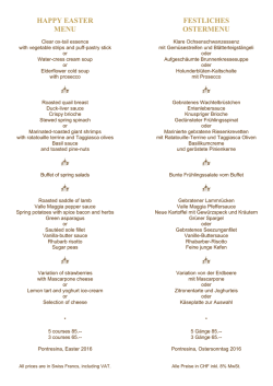 happy easter menu festliches ostermenu