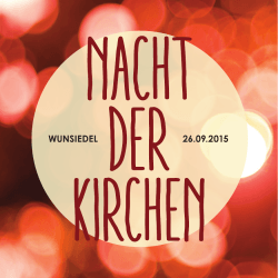 Programm: Nacht der Kirchen 2015