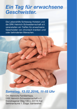 Ein Tag f&uuml;r erwachsene Geschwister.