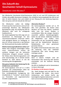 Die Zukunft des Geschwister-Scholl-Gymnasiums