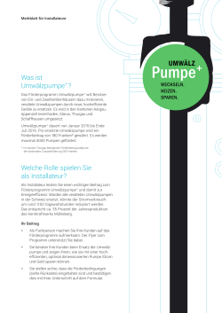 Pumpe + - AEW Energie AG