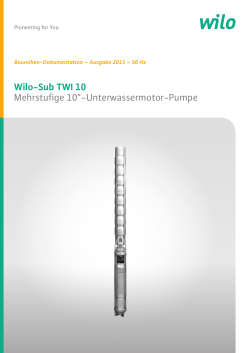 Wilo-Sub TWI 10 Mehrstufige 10"-Unterwassermotor