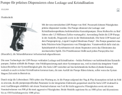 Pumpe für präzises Dispensieren ohne Leokage und