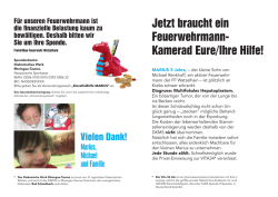 Jetzt braucht ein Feuerwehrmann